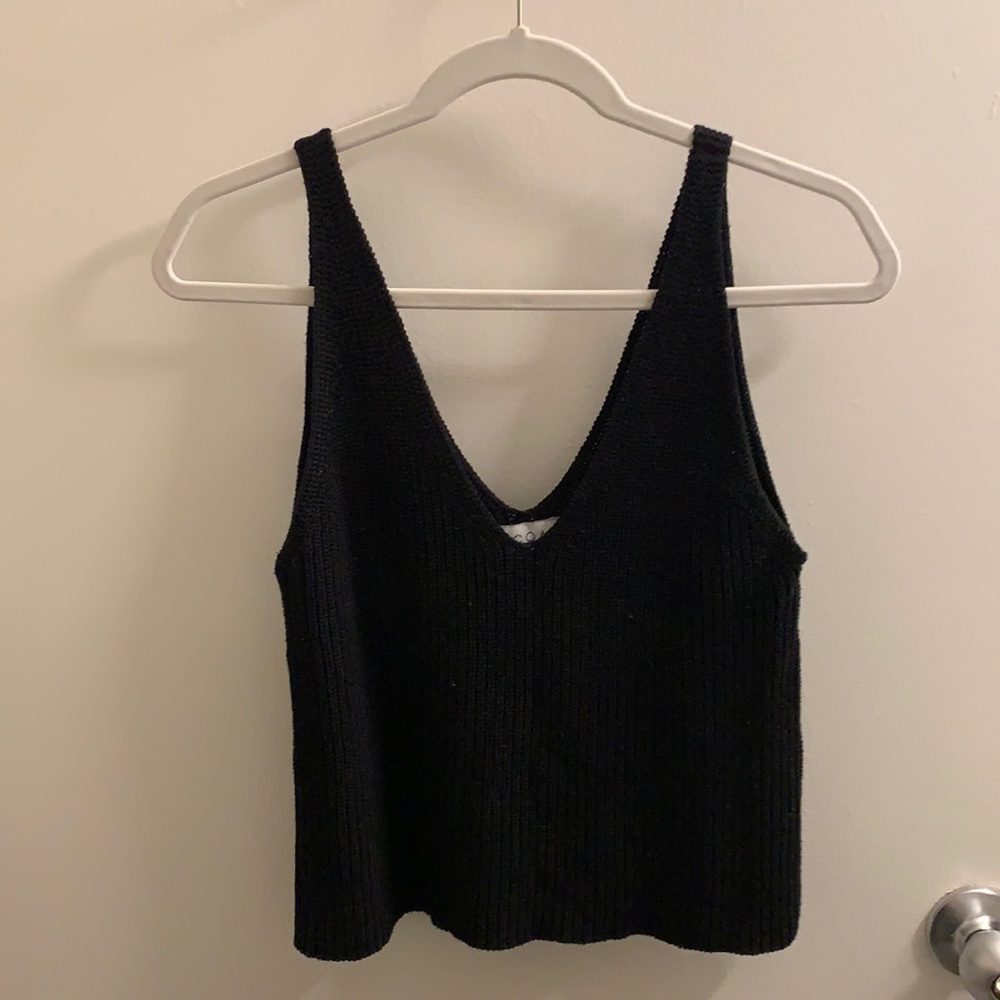 ACOA black sweater tank top